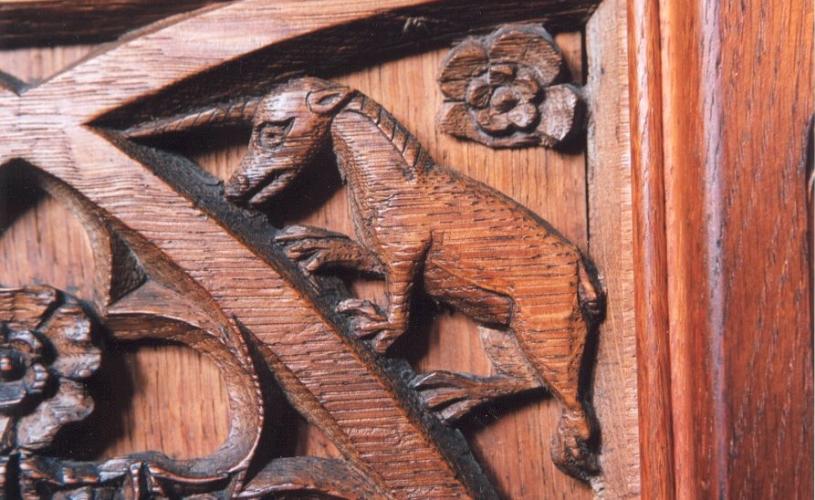 Carved unicorn in Bristol Cathedral - credit Bristol Cathedral
