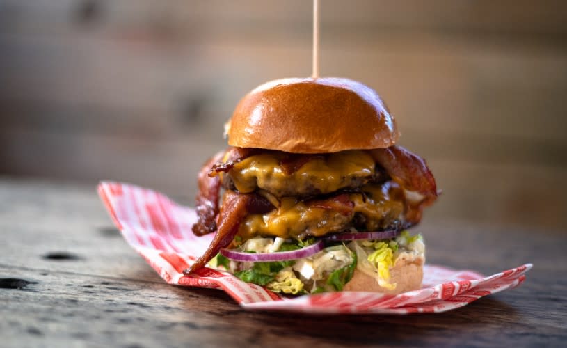 A burger at Three Brothers Burgers in central Bristol - credit Three Brothers Burgers