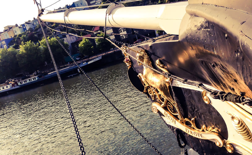 Unicorns on Brunel's SS Great Britain - credit Brunel's SS Great Britain