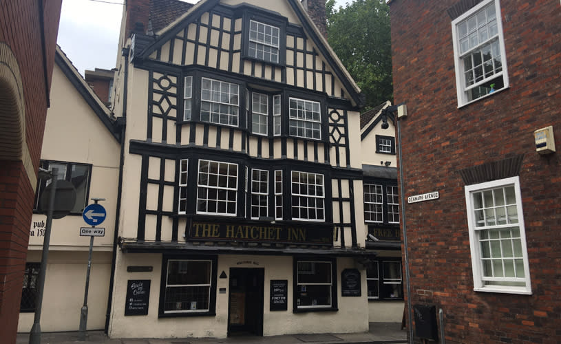 Exterior of The Hatchet pub in Bristol