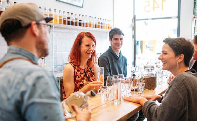 A group of people tasting gin - Credit Yuup