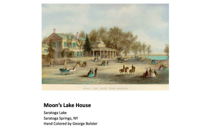 Moon's Lake House photo hand colored by George Bolster