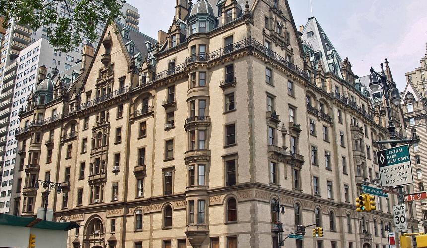 The Dakota apartment building, Central Park West, New York City — designed by Henry J. Hardenbergh, commissioned by Edward Clark