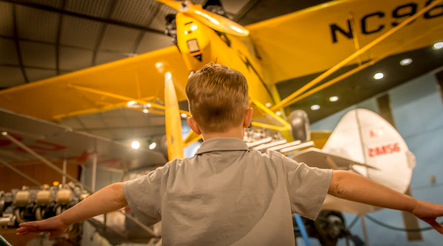 State Museum Airplane with boy photo