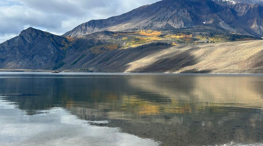 Mountains reflecting on a lake