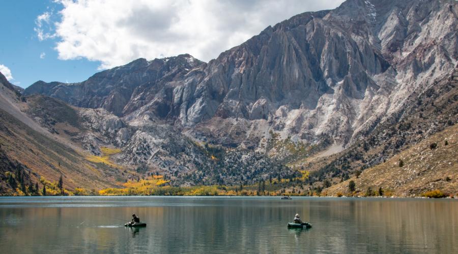 Convict Lake Fall Color Fisherman