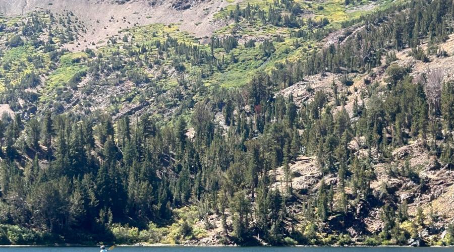 Virginia Lakes with kayaker 9.5.24