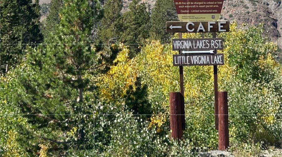 Virginia Lakes - resort sign - 9.5.24