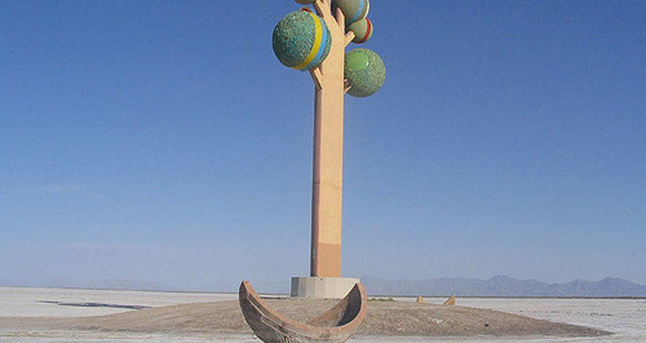 Metaphor Tree of Life sculpture in the Salt Flats