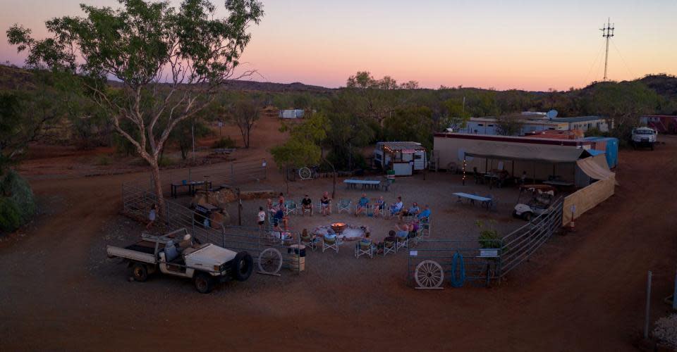 A dry season campfire evening at Bungle Bungle Caravan Park Image CJ Maddock Australias North West