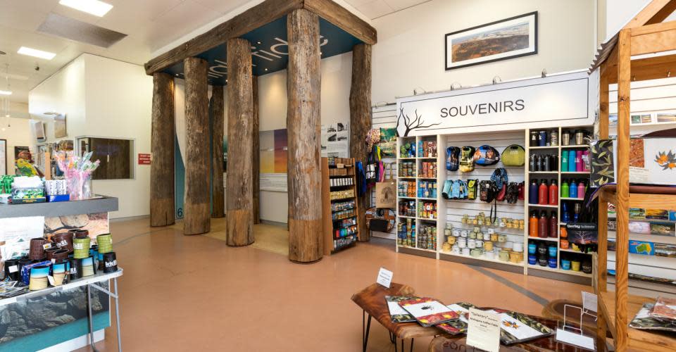 Display of old pylons from the jetty at Derby Visitor Centre