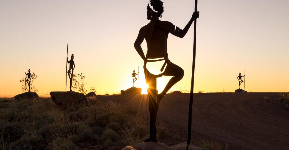 Statues at Mt Welcome Lookout, Roebourne