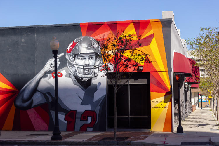 Ray Charles & Tom Brady Mural