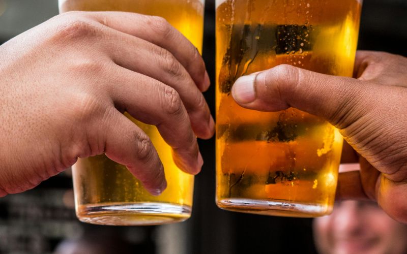 Craft beer flight at Galena Brew Fest, Chestnut Mountain Resort