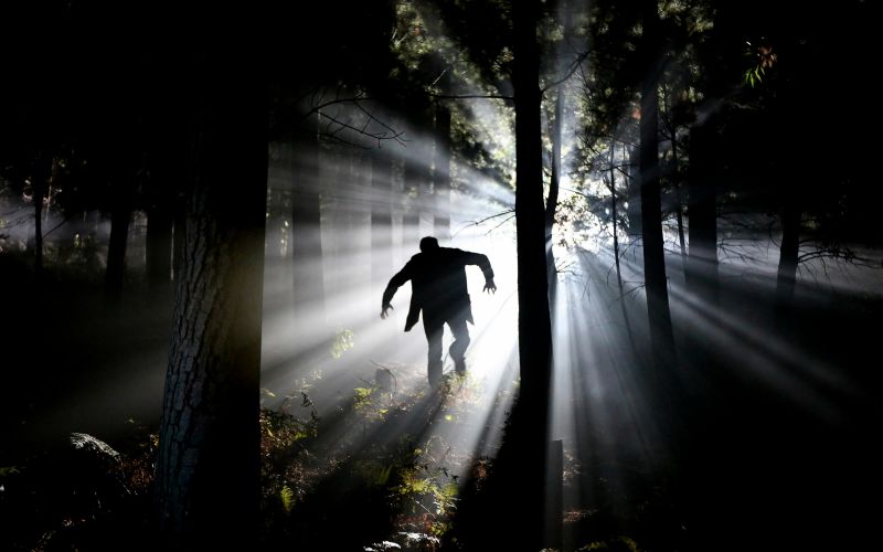 Haunted forest attraction near Galena, Illinois