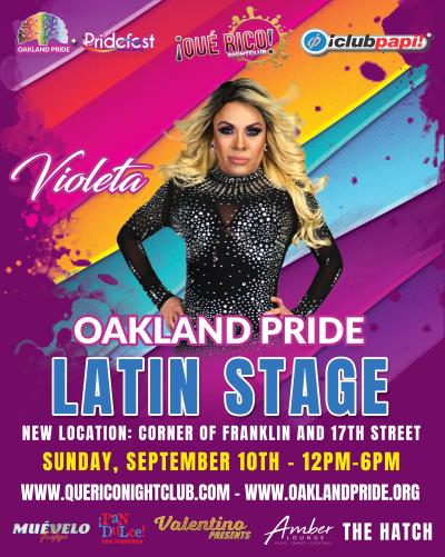 Latin Stage Performer Violeta at PrideFest in Oakland California