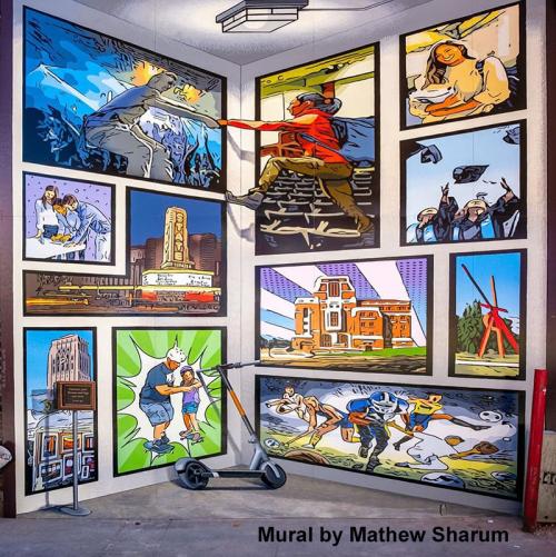Mathew Sharum Mural in Ann Arbor