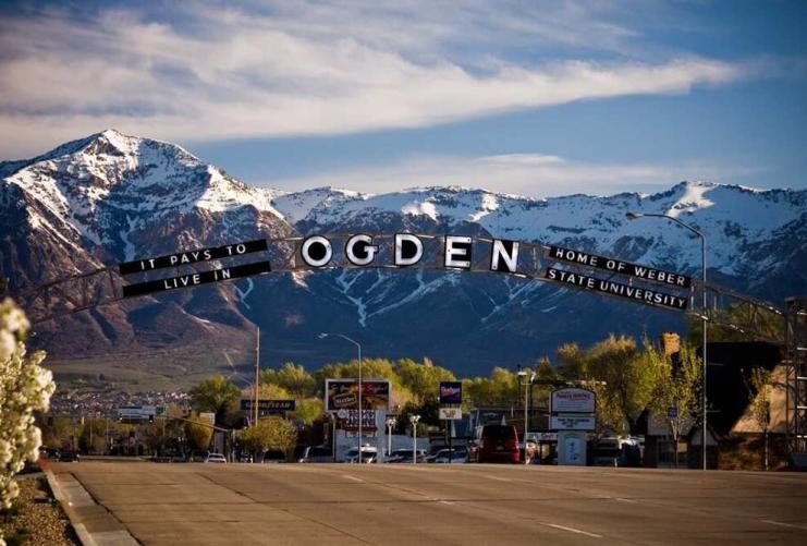Sign at entrance of Ogden Utah