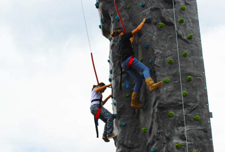 Rock climbing wall at Brian Head Ski Resort