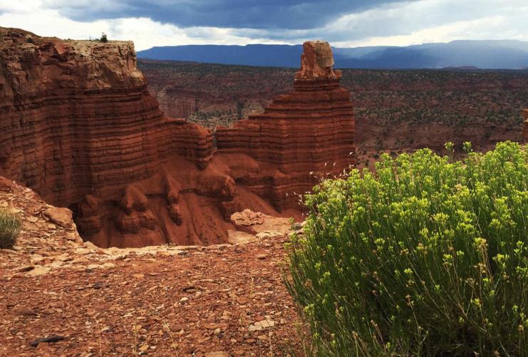View above Chimney Rock at Capitol Reef National Park