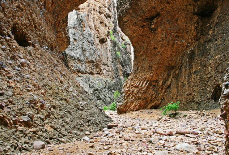 Rocky slot canyon in Sanpete County