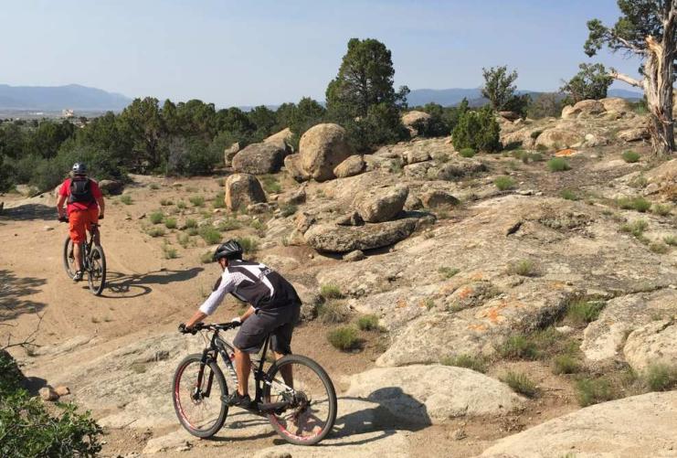Two Mountain Bikers in Three Peaks