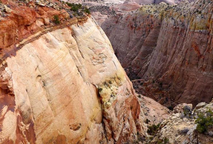 Deep desert canyon in Utah's canyon country