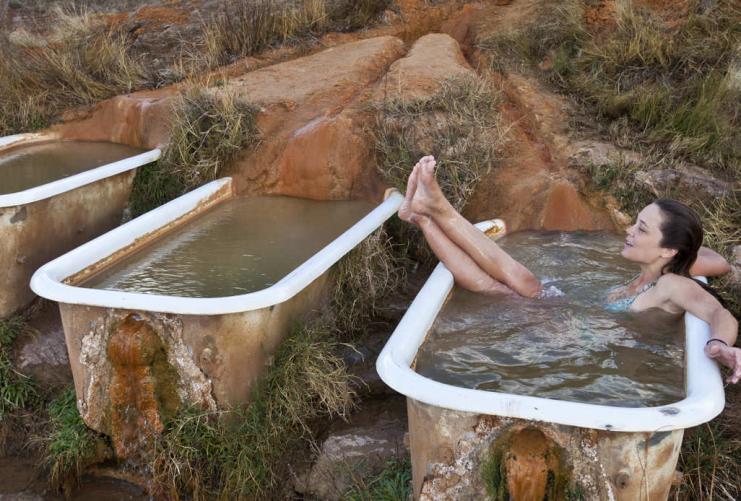 Bath tubs and Mystic Hot Springs Utah