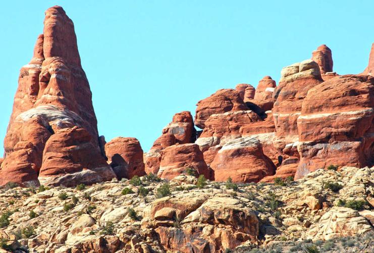 Sandstone Formations in The Fiery Furnace
