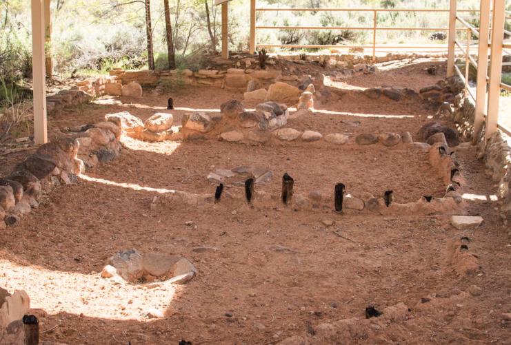 Foundations of Ancient Anasazi Ruins in Anasazi State Park