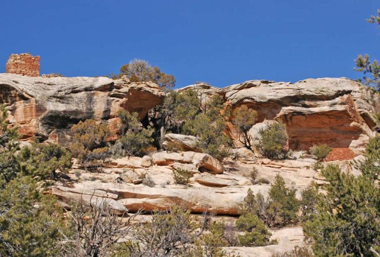 Anasazi rock structure in Grand Gulch