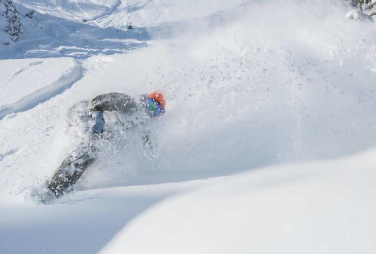 Snowboarder in Utah Snow