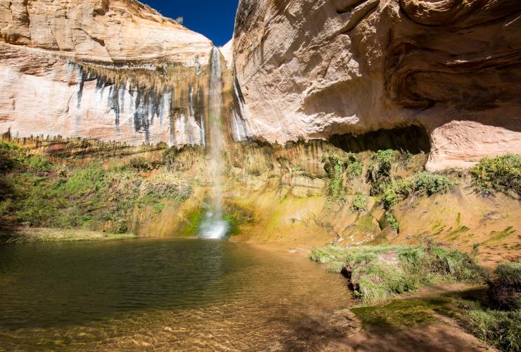 The waterfall at Upper Calf Creek Falls in Grand Staircase-Escalante National Monument