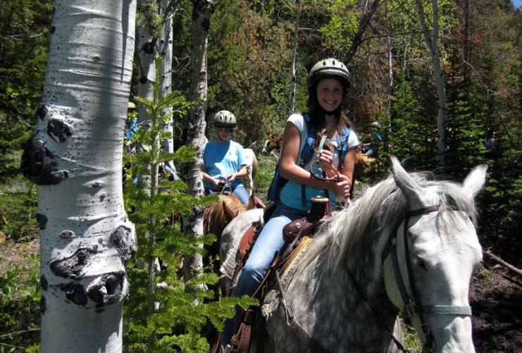 Kids Horseback Riding in Logan Canyon with Beaver Creek Lodge
