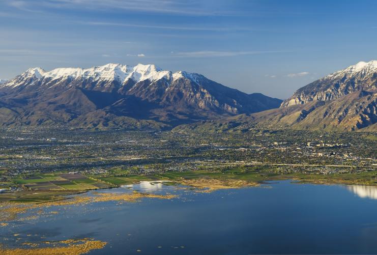 Utah Lake Aerial View