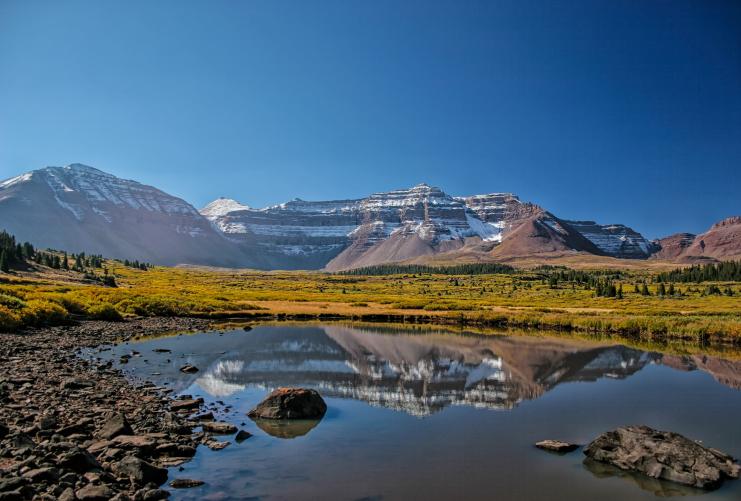 Small lake on the trail to Kings Peak in the Uintah Mountains