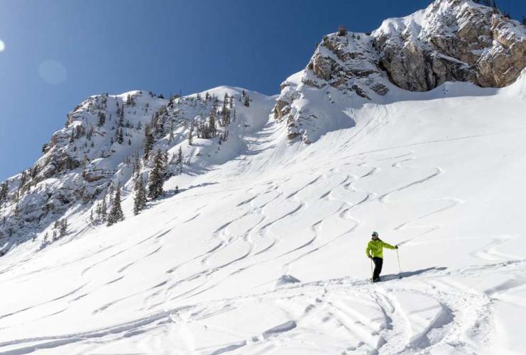 Skier in Utah backcountry