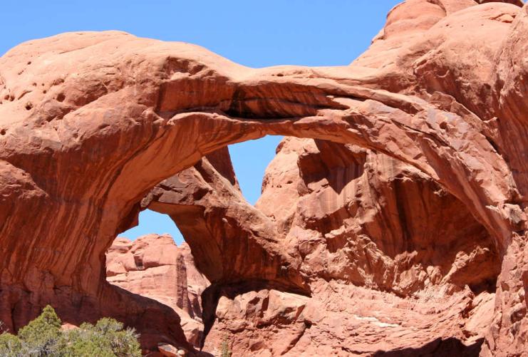 View from Double Arch Trail Near The Windows Section of Arches