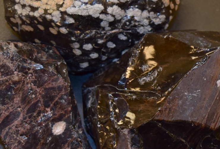 Crystals found by rock hounding in Utah near Topaz Mountain.