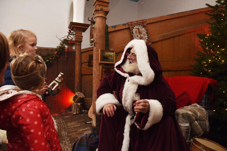 Meeting Father Christmas at Saltram National Trust