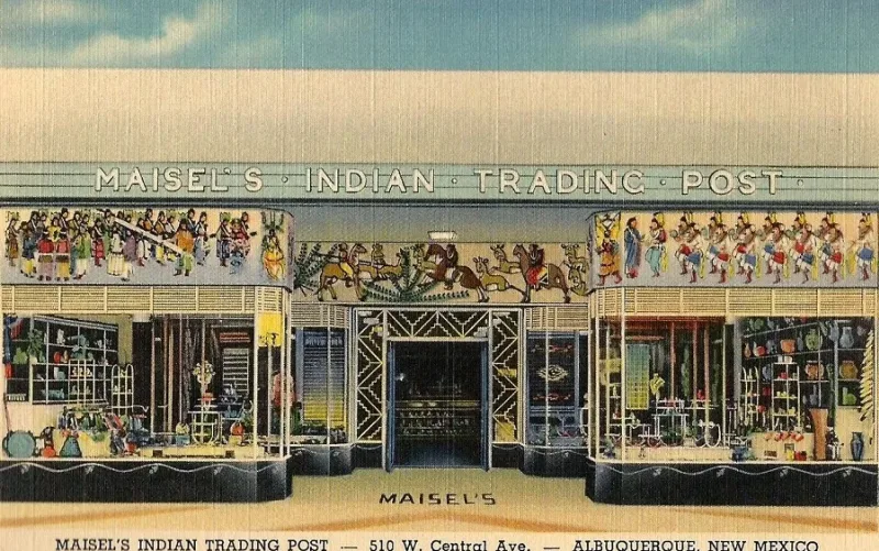 Maisel's Trading Post 1950's Postcard