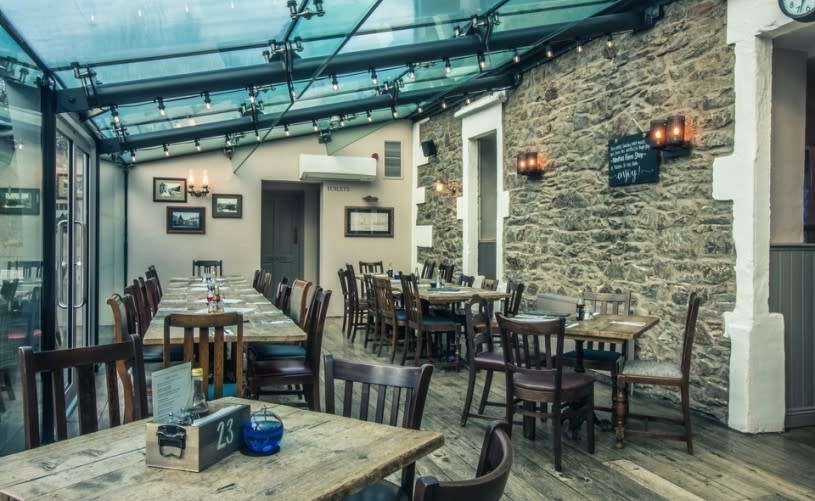 Covered terrace at The Lock Keeper in Keynsham - credit Youngs, The Lock Keeper