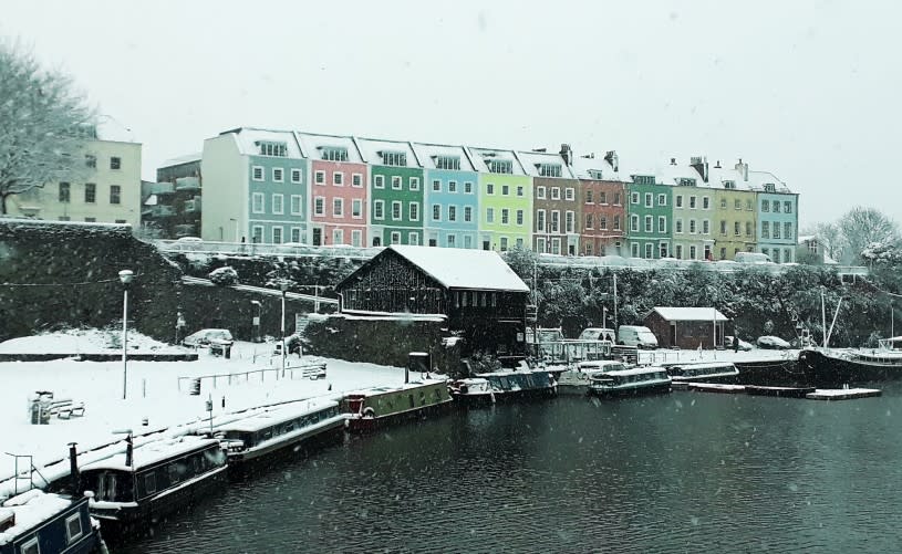 Redcliffe Parade in the snow - credit Visit West