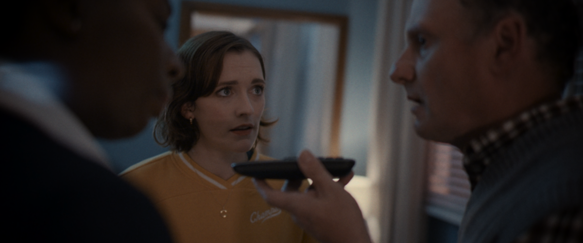 Image of group of actors on the phone