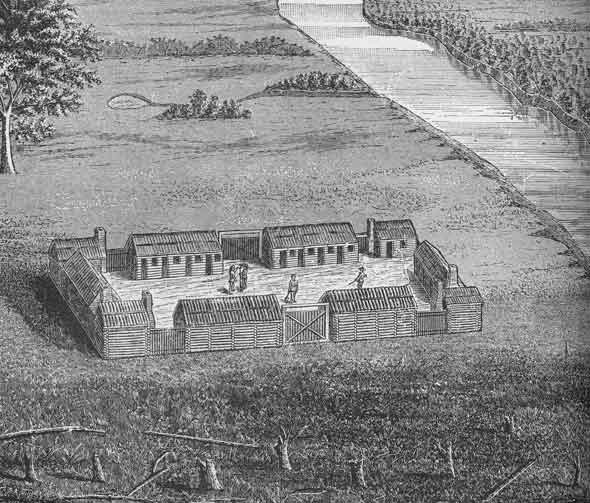 Fort Boonesboro, from "Kentucky: A History of the State," William Henry Perrin