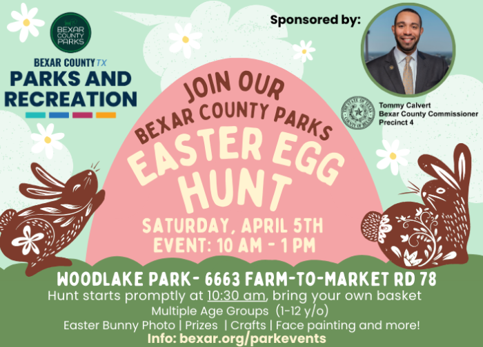 Bexar Country Parks Easter Egg Hunt Event Graphic