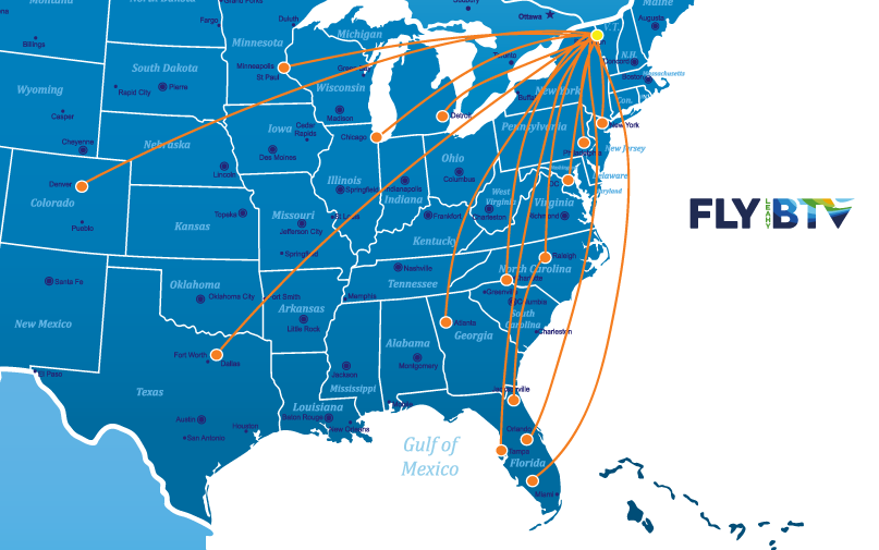 BTV Direct Flights