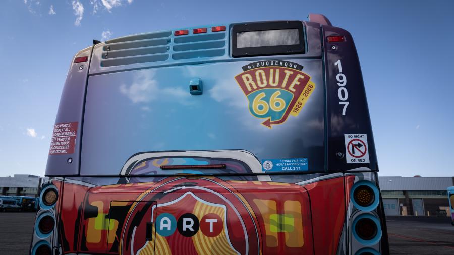 Route 66 Remixed ART Bus Rear View
