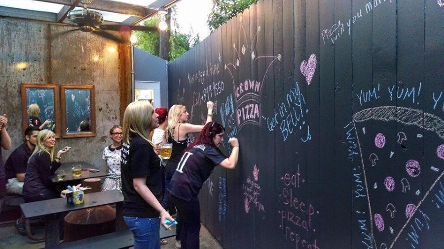 Crown Pizza Chalkboard Wall