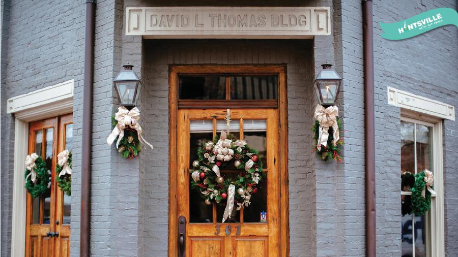 Holiday Zoom - downtown door decor